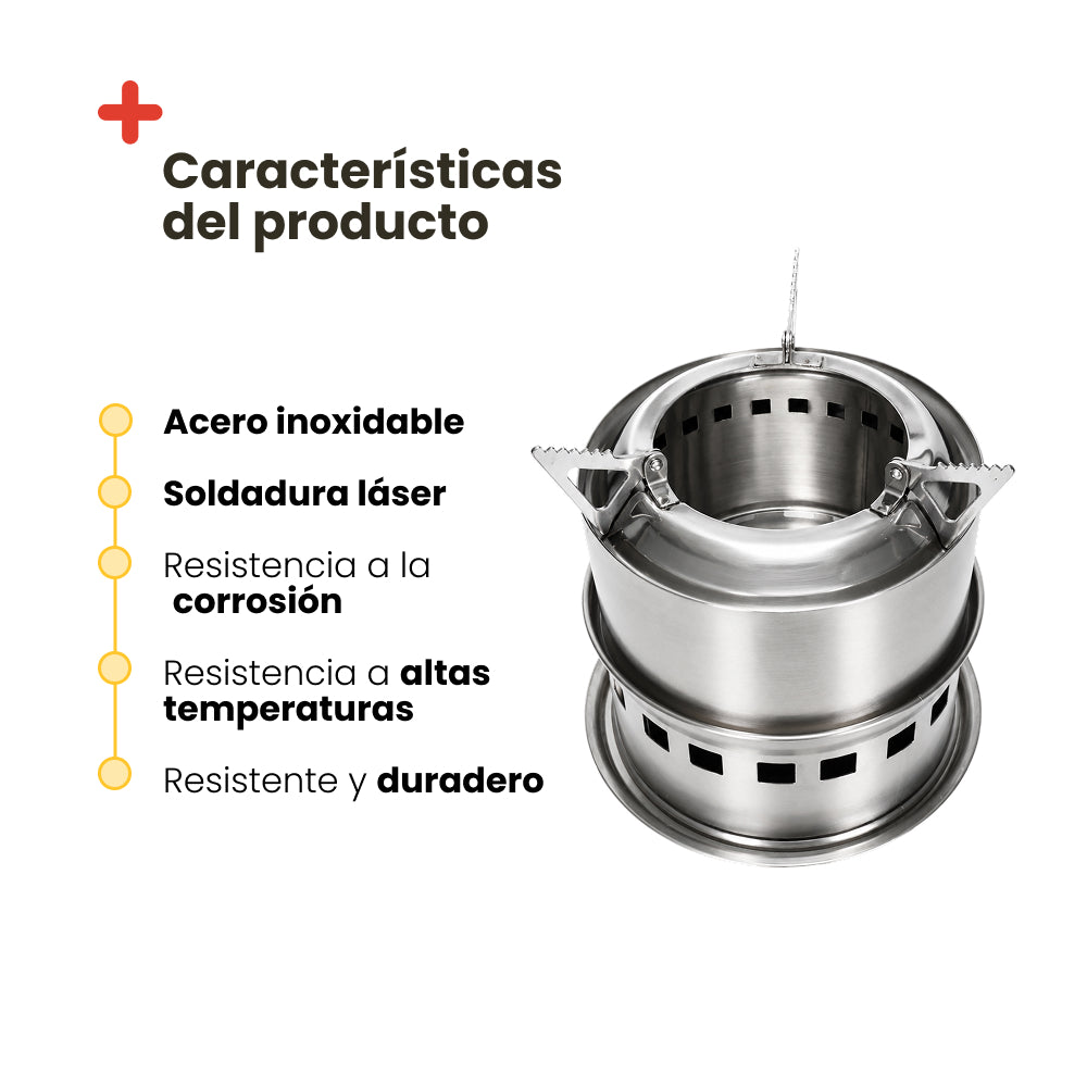 Cocina de leña portátil