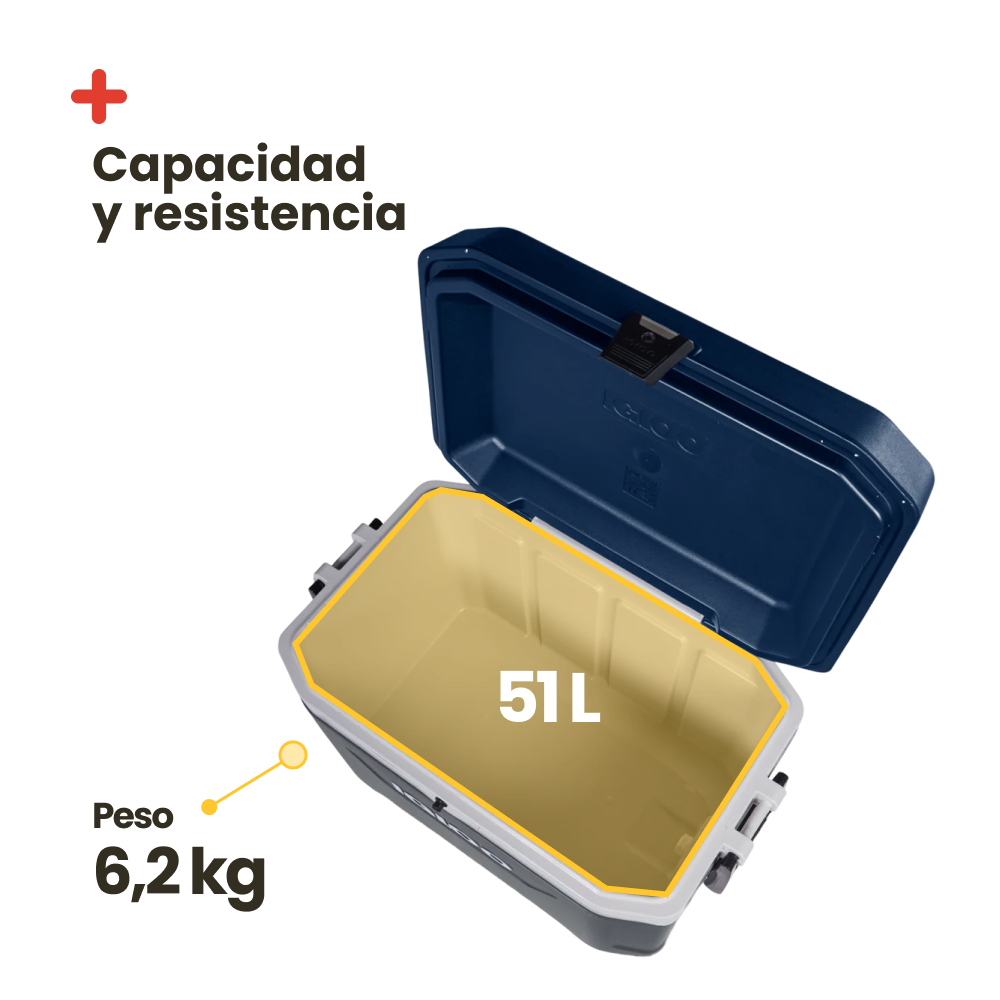 Glacière rigide portable Igloo Latitude 54 Marine Ultra, 51 litres, style nautique