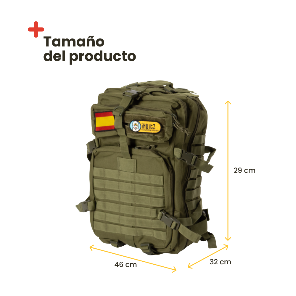 Mochila táctica estilo militar verde. 56L