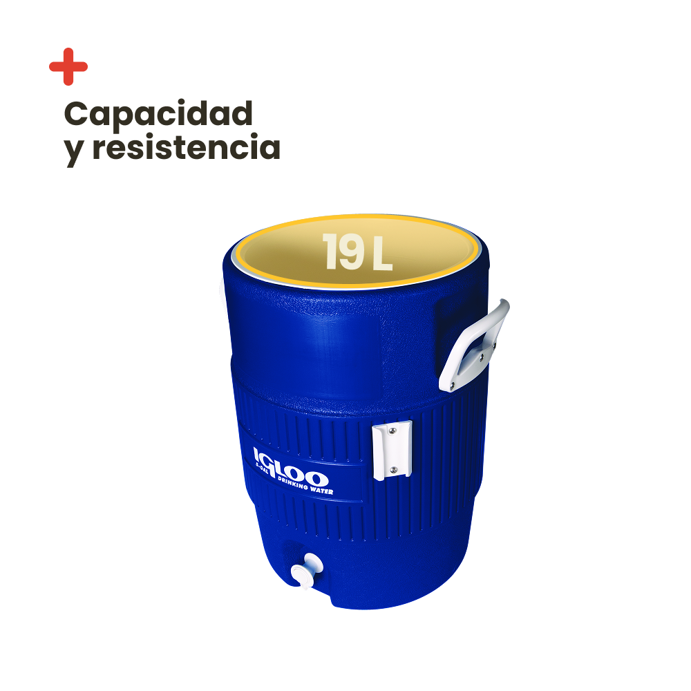 Bouteille isotherme industrielle Igloo avec couvercle de siège 19 litres bleu