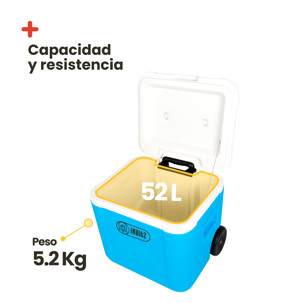 INUITZ Island Roller Portable Cooler 52 Liters