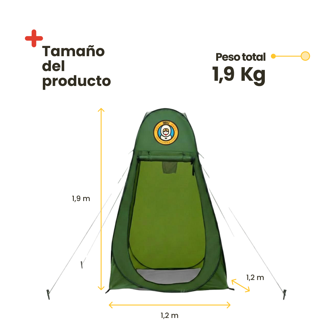 Cabina ducha exterior para ducha e inodoro
