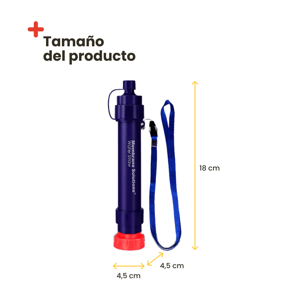 Filtro portátil de agua de supervivencia