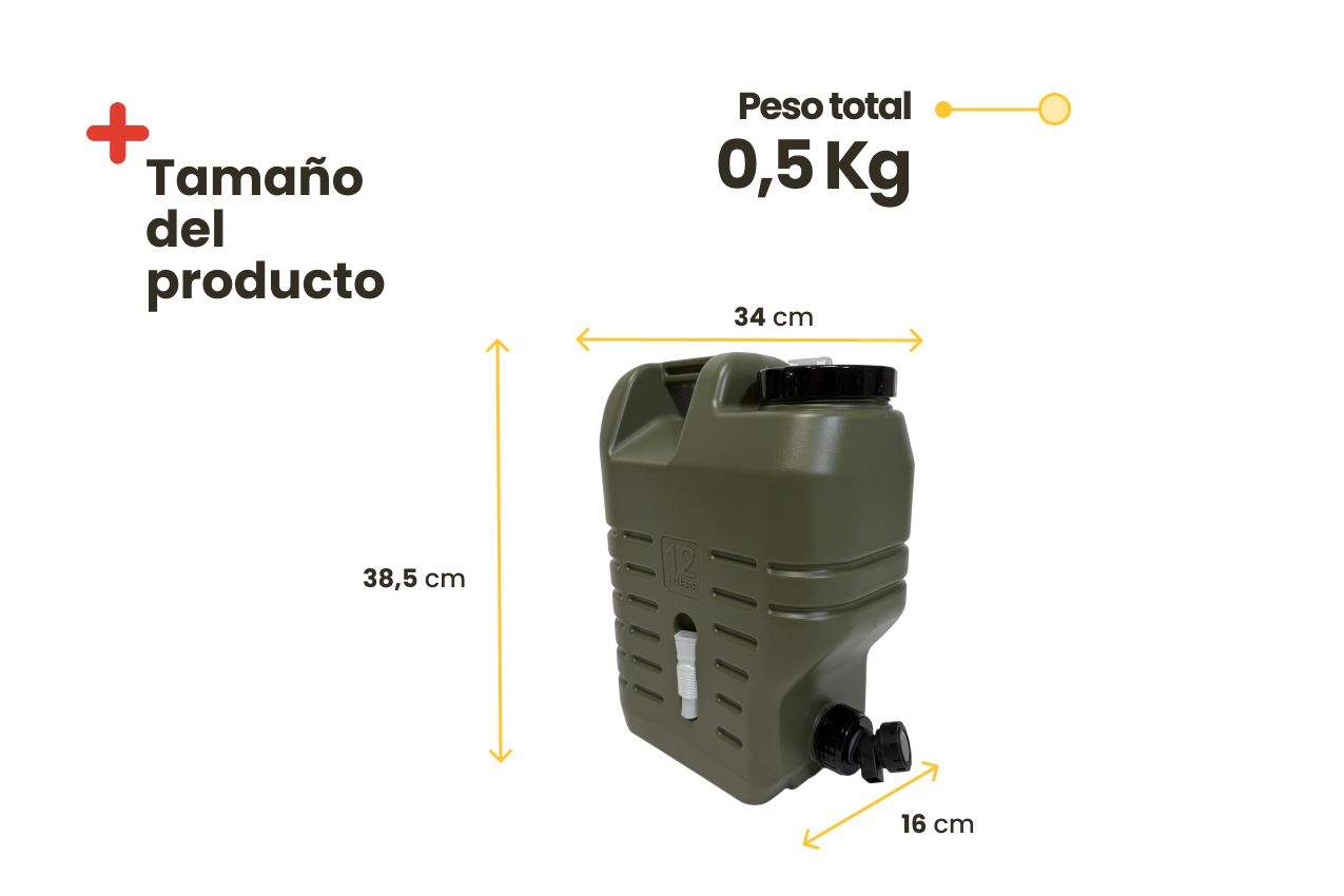 Depósito de Agua Portátil 12L Inuitz