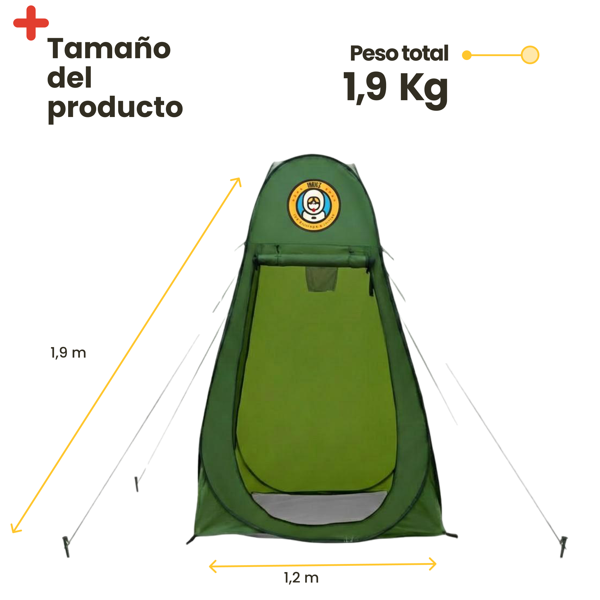 Cabina ducha exterior para ducha e inodoro