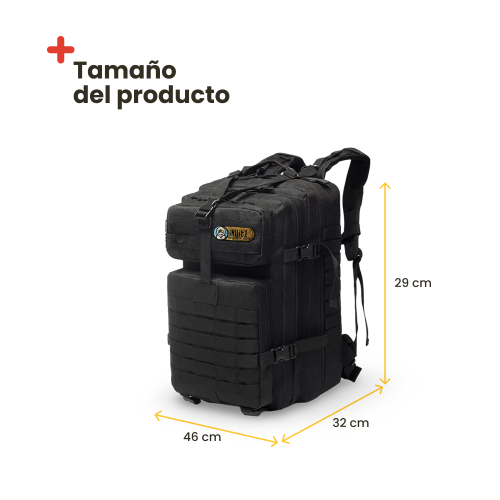 Mochila Táctica estilo Militar. 56L Negra
