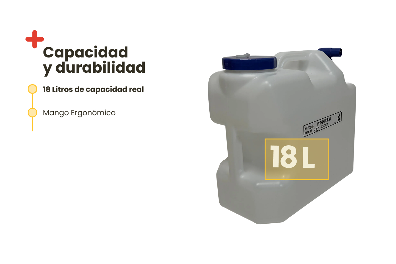 Depósito de Agua Portátil 18L Inuitz (Blanco)