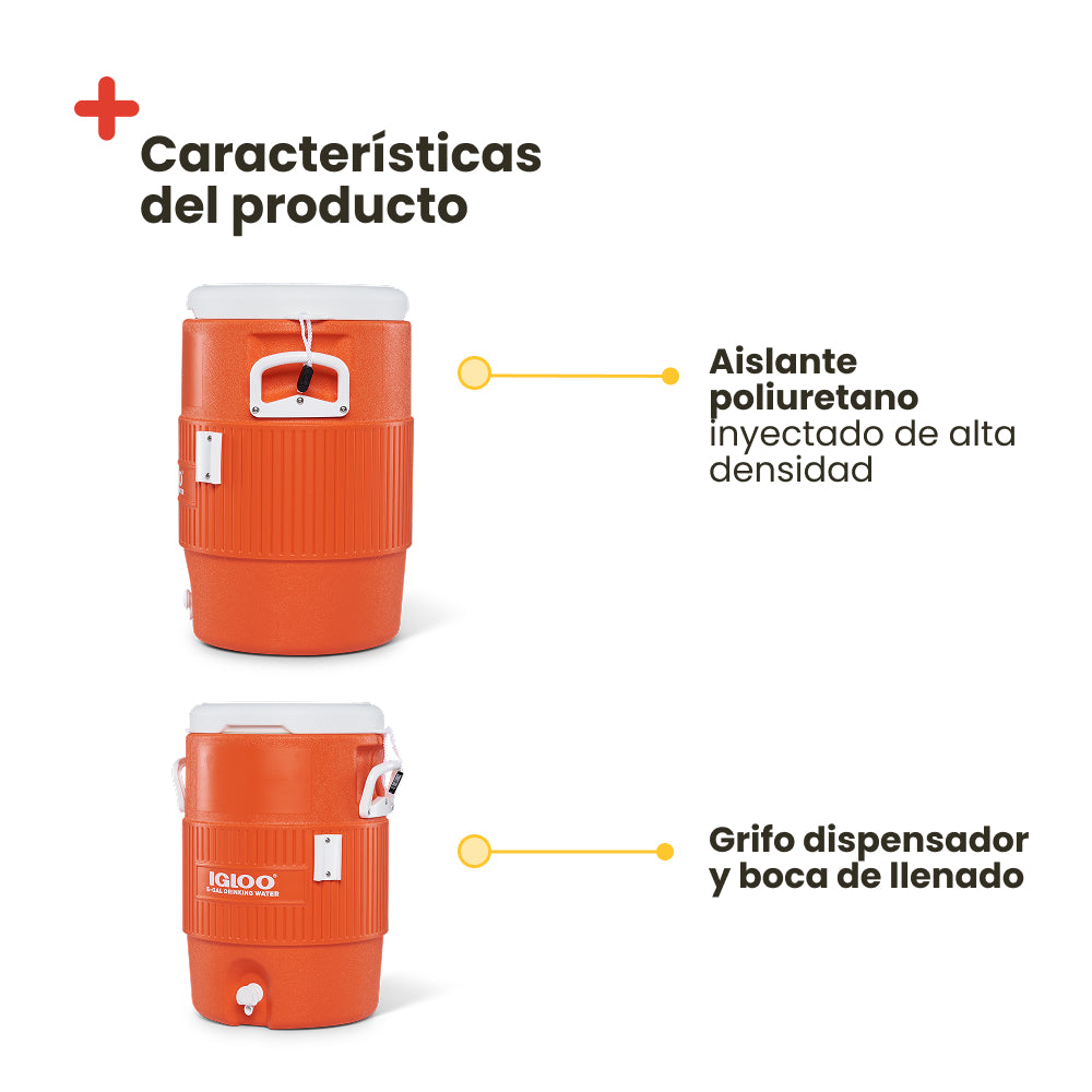 IGLOO SEAT TOP Thermos 19L. Orange