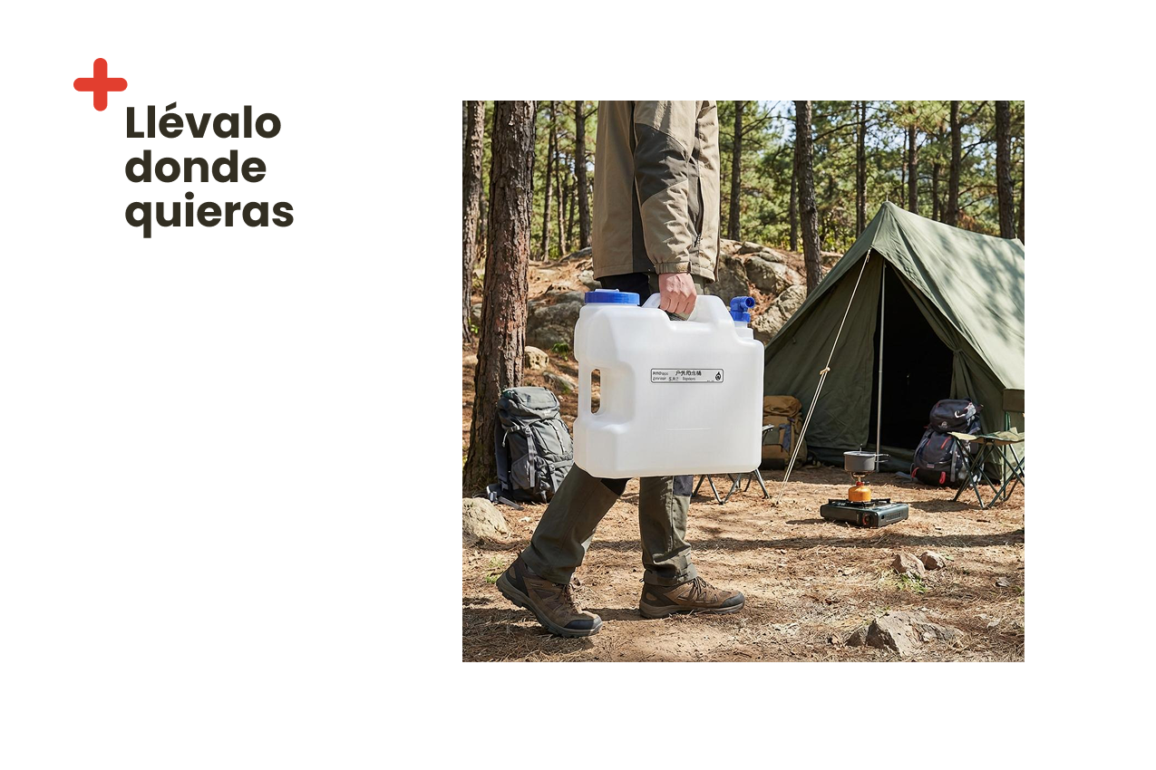 Depósito de Agua Portátil 18L Inuitz (Blanco)