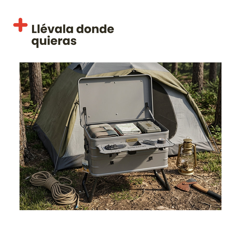 Multifunction storage box. 50L Gray