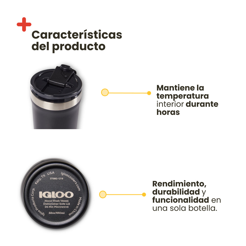 Botella Igloo TMBLR 650ml. Negra