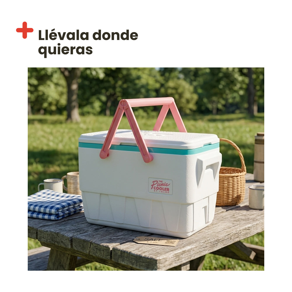 Nevera Portatil Igloo Picnic Retro 24 Litros Blanca