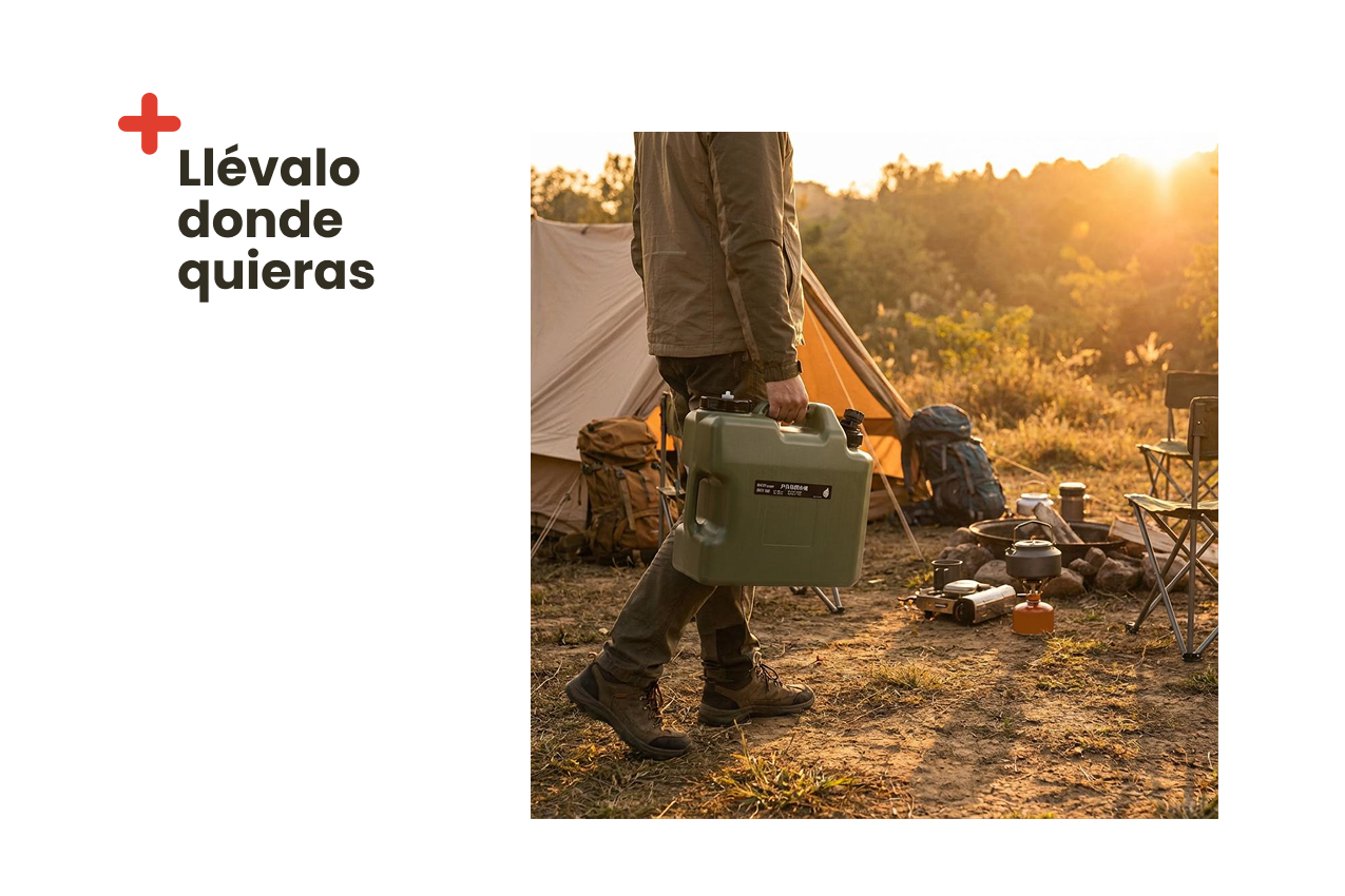 Depósito de Agua Portátil 18L Inuitz (Verde)