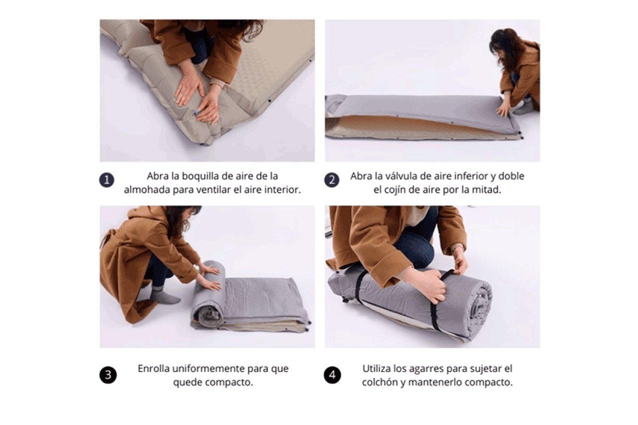 Double automatic inflating mattress