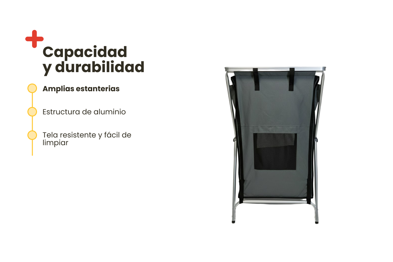 Folding Kitchen Furniture for Camping with Shelves