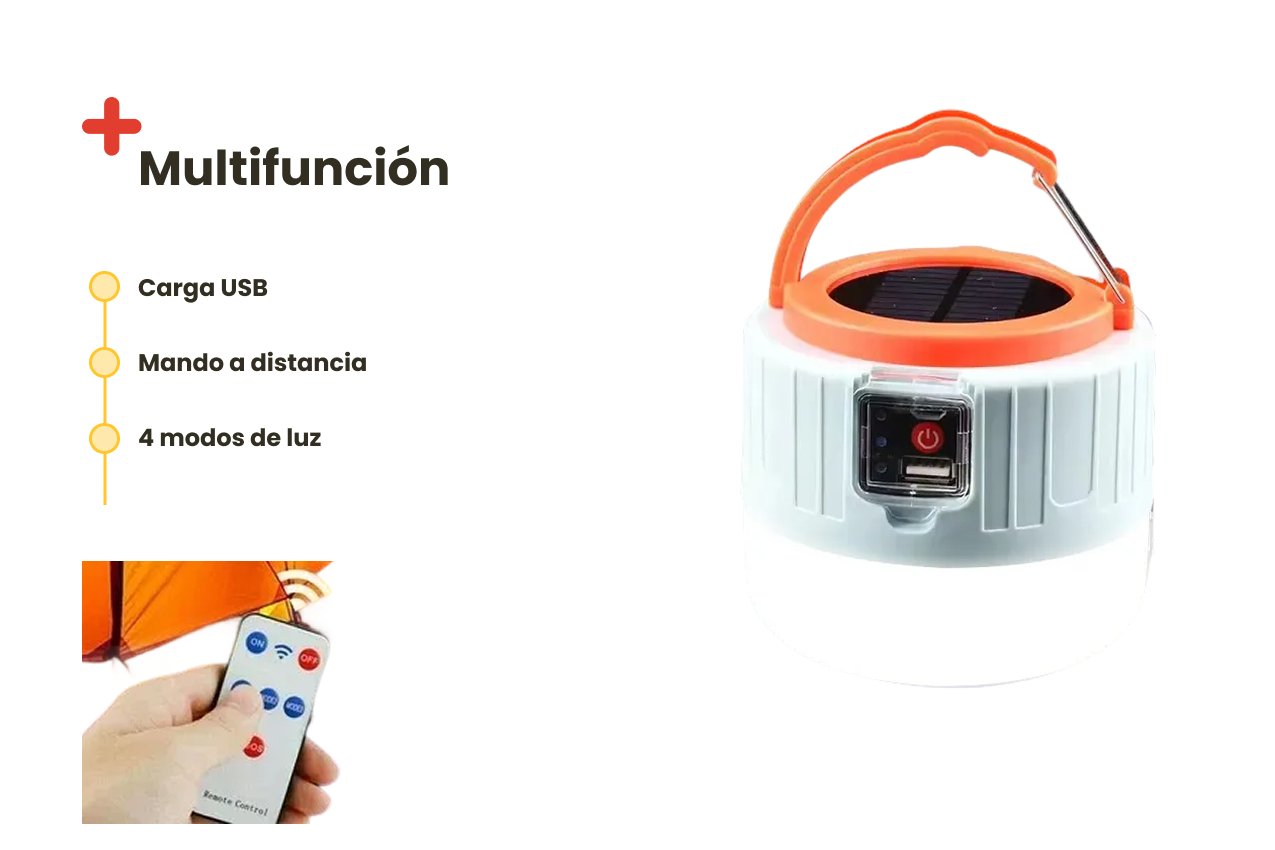 LED lantern with solar panel