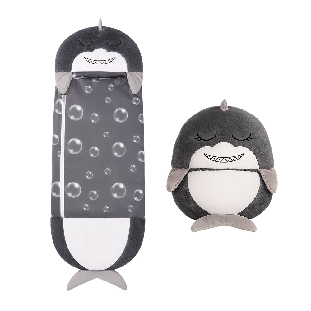 Children's Cotton Sleeping Bag 160x60 – Lightweight, Comfortable, and Safe (Shark)