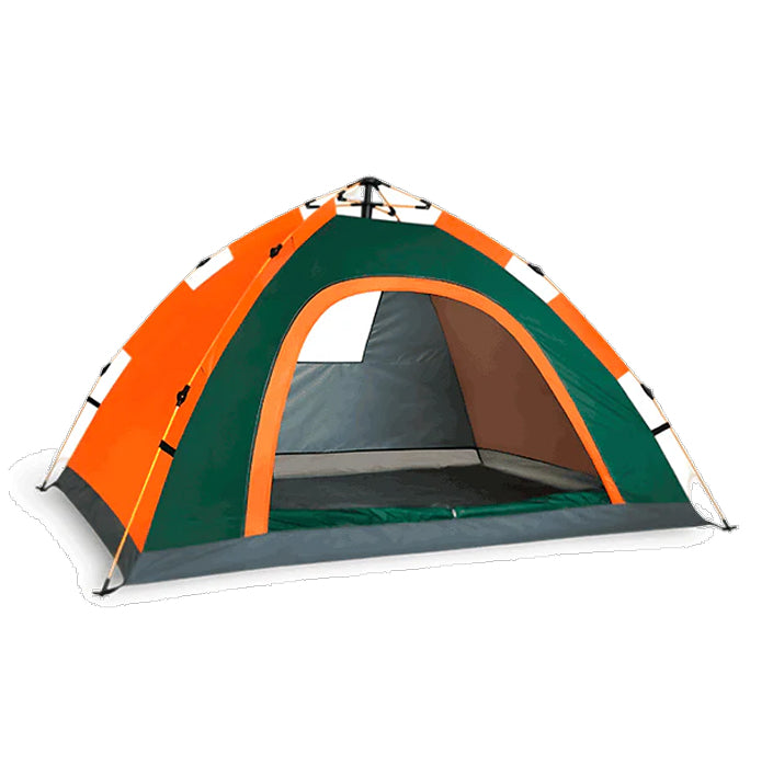 Tienda de campaña naranja