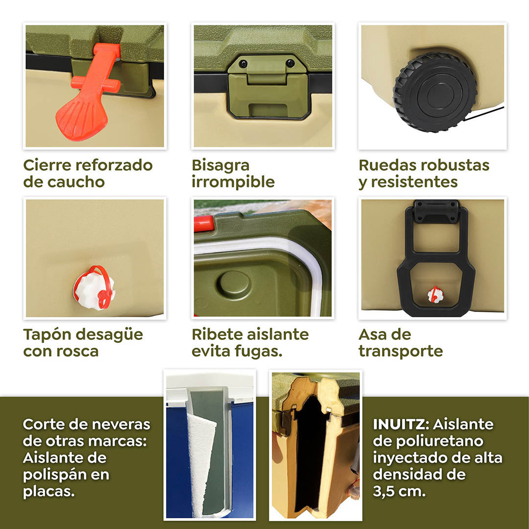 Nevera Portátil con Ruedas INUITZ Explorer 36 Litros Roller