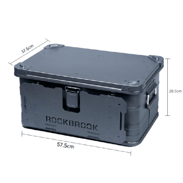 Caja almacenamiento 50L negra medidas