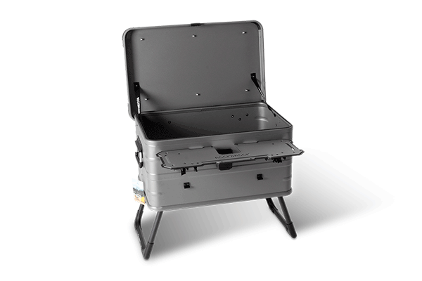 caja almacenamiento multifunción gris