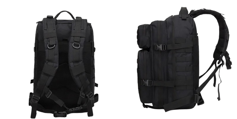 mochila estilo militar para gym 56 litros negra