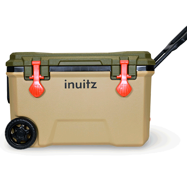 nevera portatil inuitz con ruedas 68 litros frontal