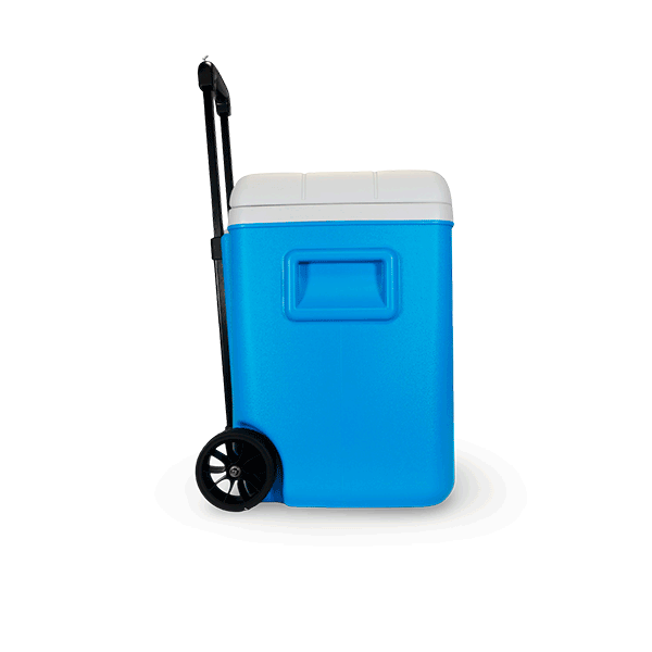 nevera portatil con ruedas inuitz 30 litros azul asa lateral