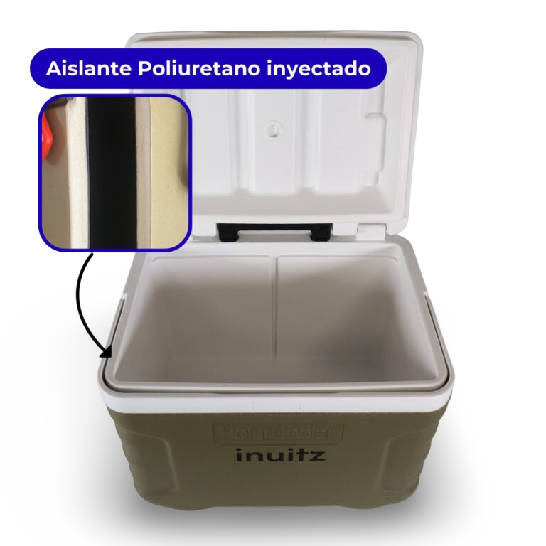 nevera portatil con ruedas inuitz verde 20 litros interior