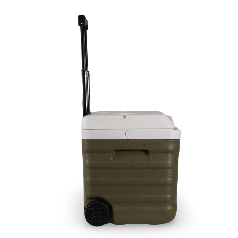 nevera portatil con ruedas inuitz verde 20 litros asa integrada