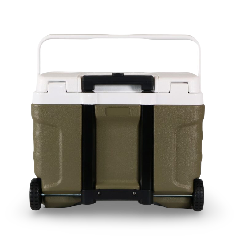 nevera portatil con ruedas inuitz verde 20 litros trasera
