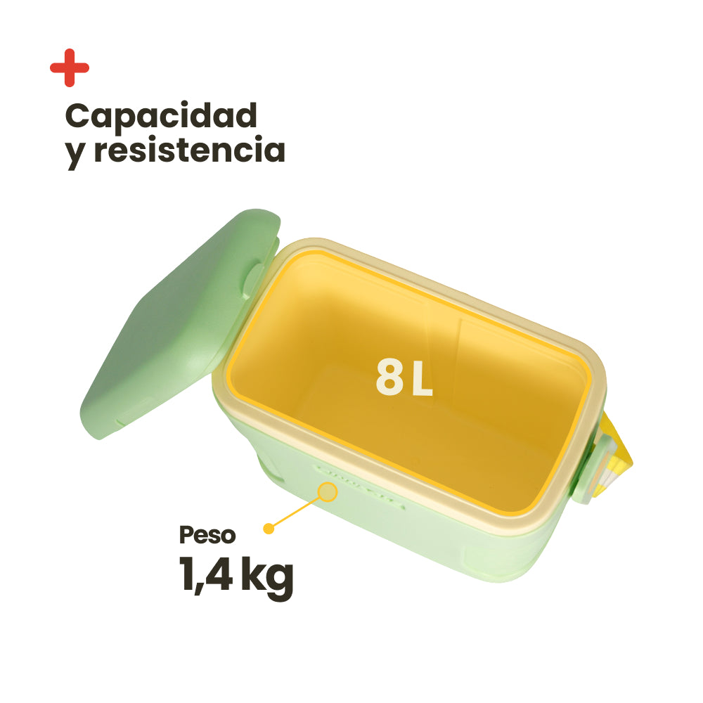 Nevera Portatil Retro Verde 8L