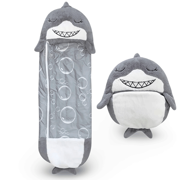Saco de Dormir Infantil de Algodón 160x60 – Ligero, Cómodo y Seguro (Tiburón)