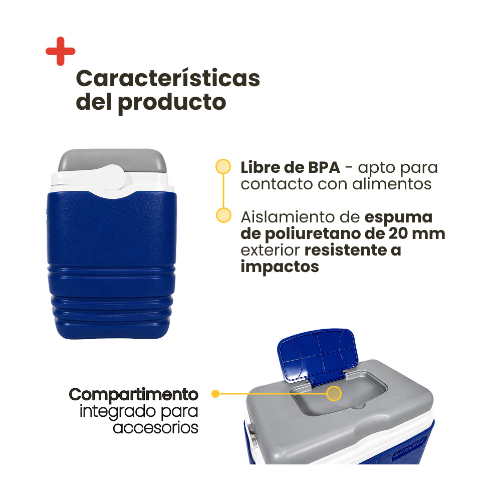 Nevera rígida portátil Pinnacle con capacidad de 32 litros