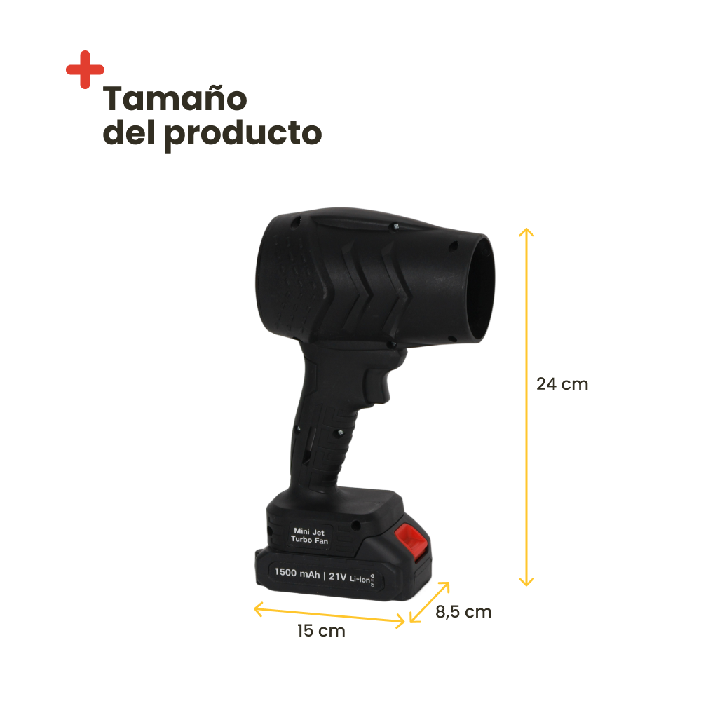 Souffleur/nettoyeur turbo pour camping. Noir