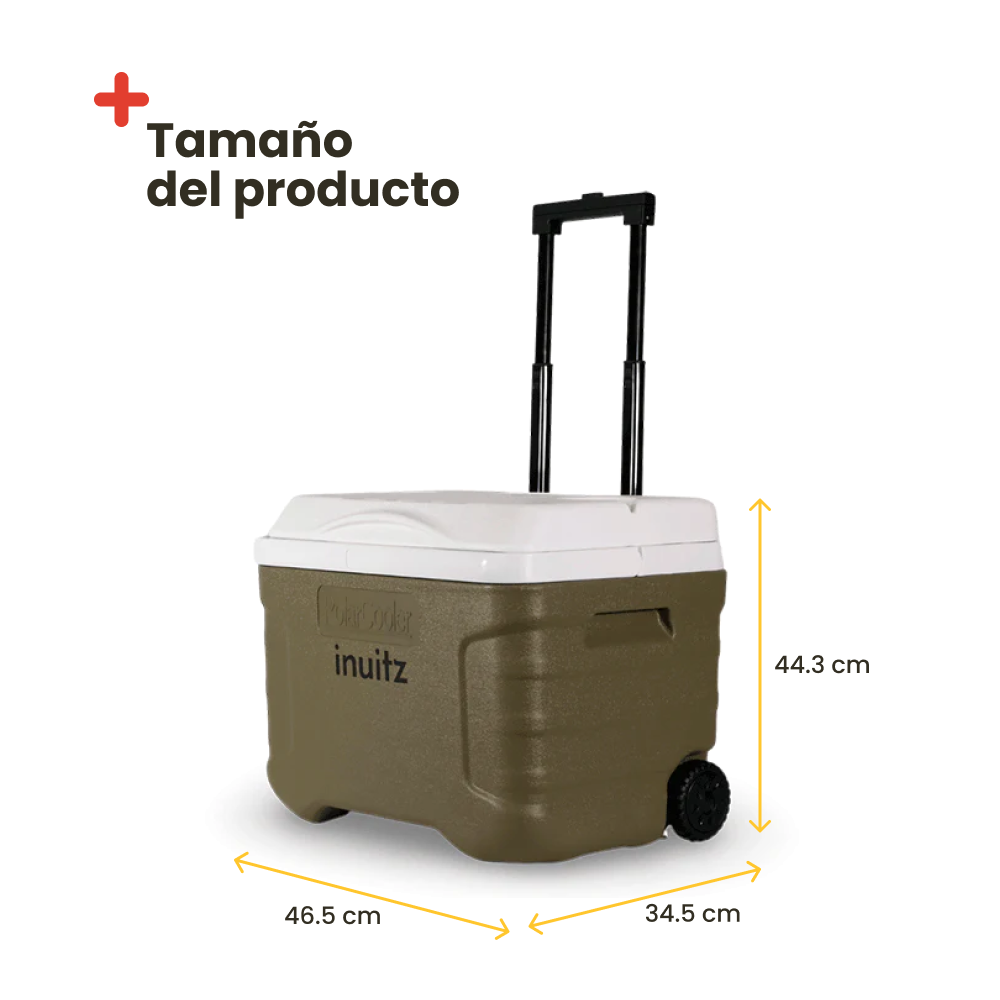 Nevera portátil con Ruedas INUITZ Compact Roller 20L verde