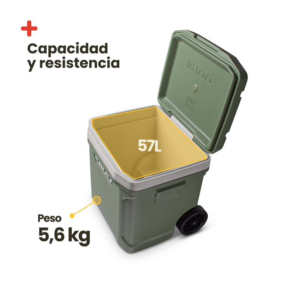 Glacière portable Igloo Profile 60 Ecocool avec roulettes