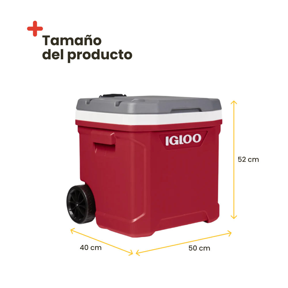Nevera Portatil IGLOO Latitude 60 ROLLER ROJA