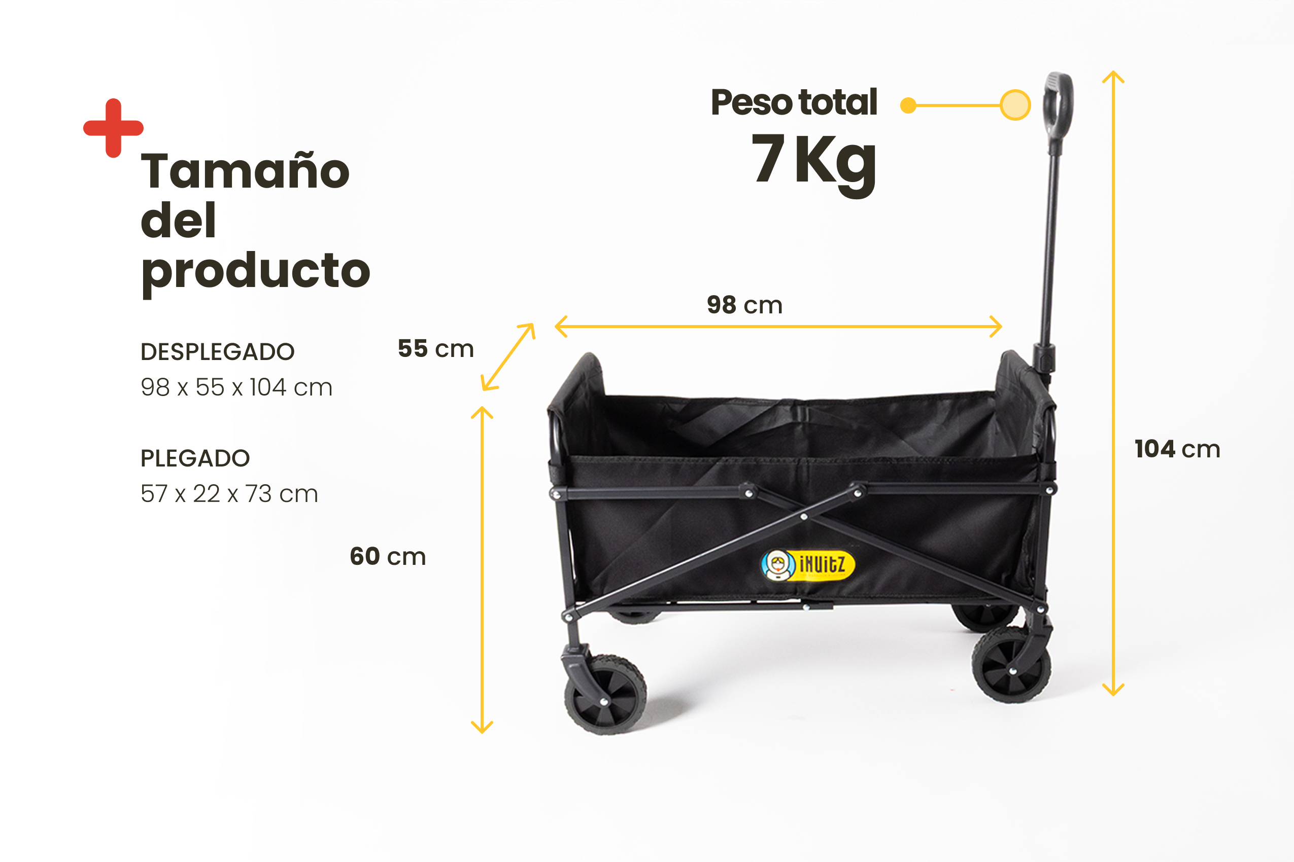 60L folding transport cart