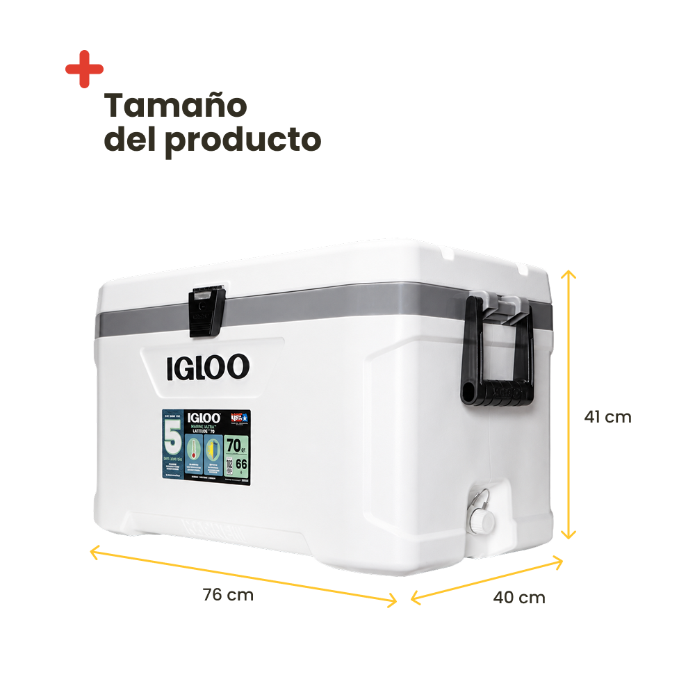 Nevera rígida portátil Igloo Latitude 70 Marine Ultra, 66 litros náutica