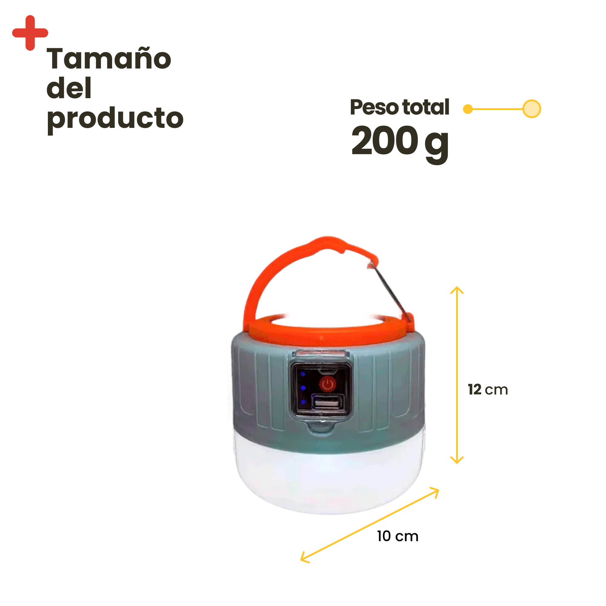 Farolillo LED con panel solar