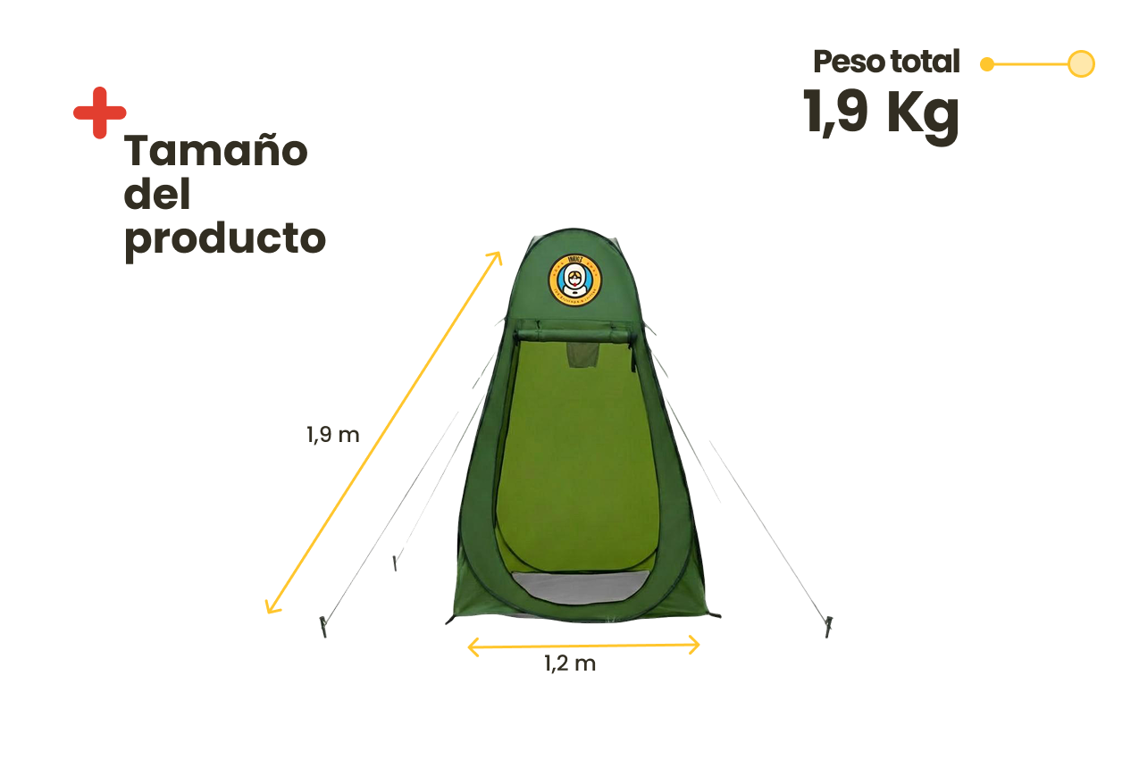 Cabina ducha exterior para ducha e inodoro