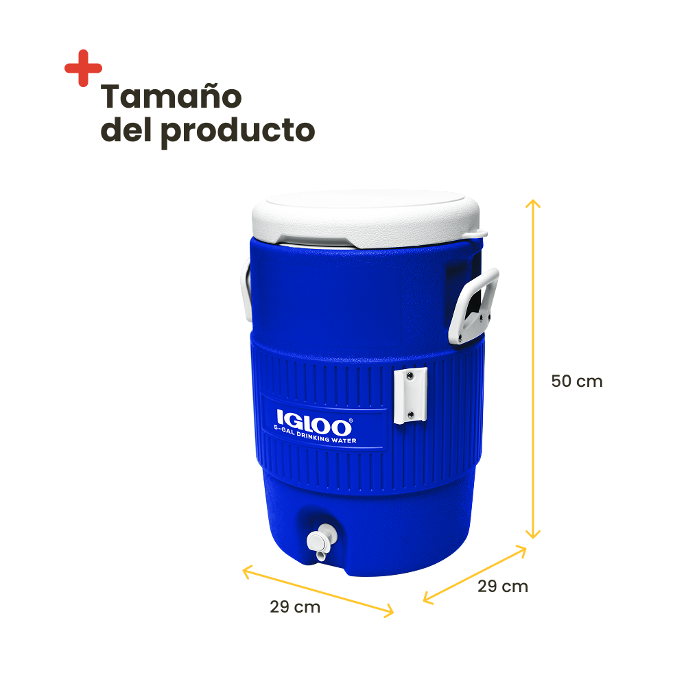 Igloo Bidón Termo Industrial Seat Top 19 litros color azul