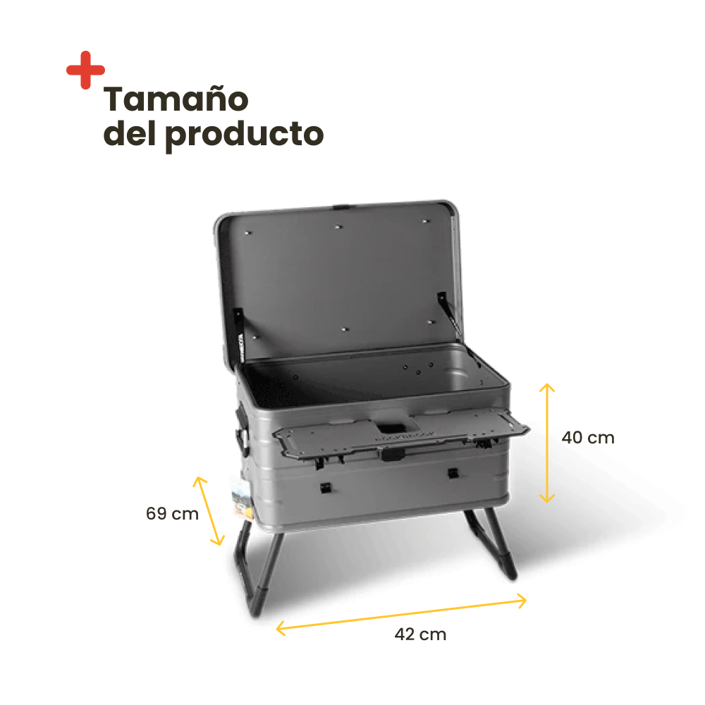 Multifunction storage box. 50L Gray