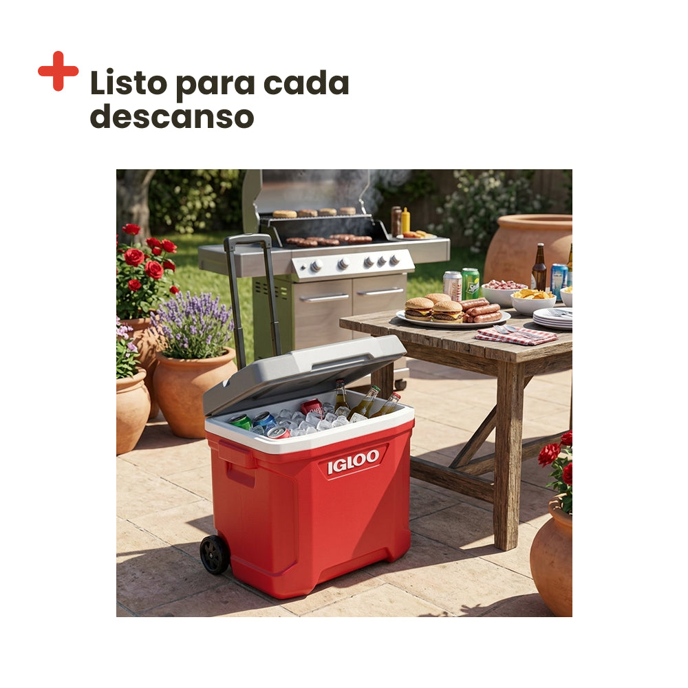 Igloo Latitude 30 Roller Portable Cooler - Red