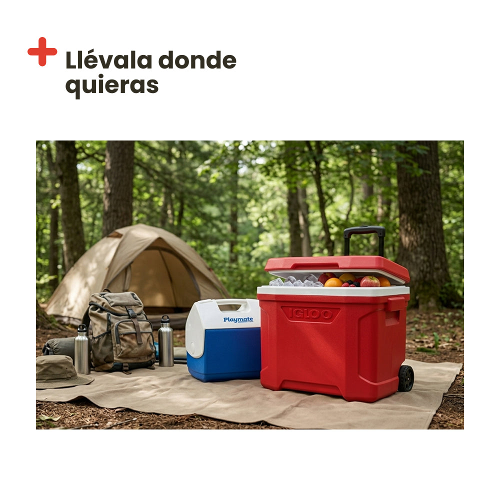Nevera Portátil Con Ruedas Igloo Profile Roller 28 Roja