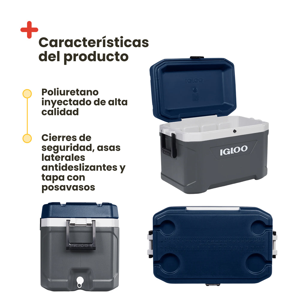 Glacière rigide portable Igloo Latitude 54 Marine Ultra, 51 litres, style nautique