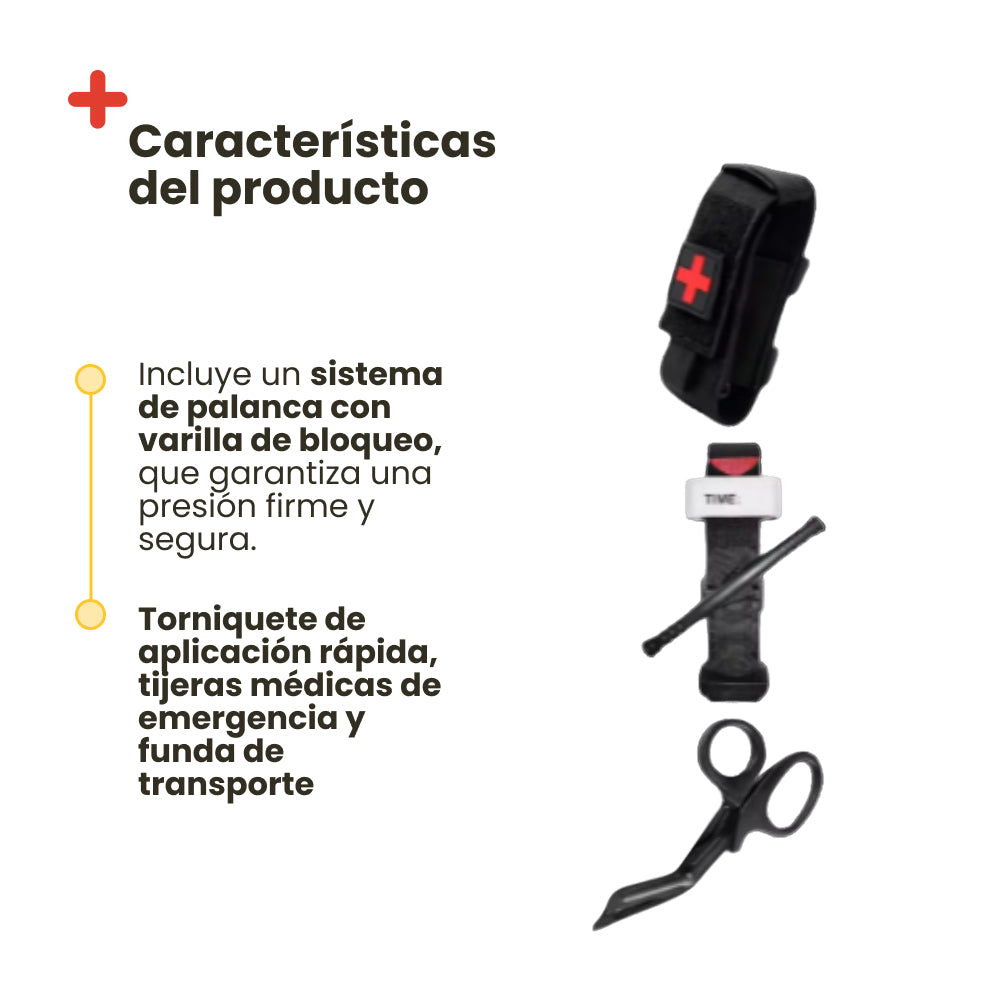 First Aid Tourniquet with Scissors and Case