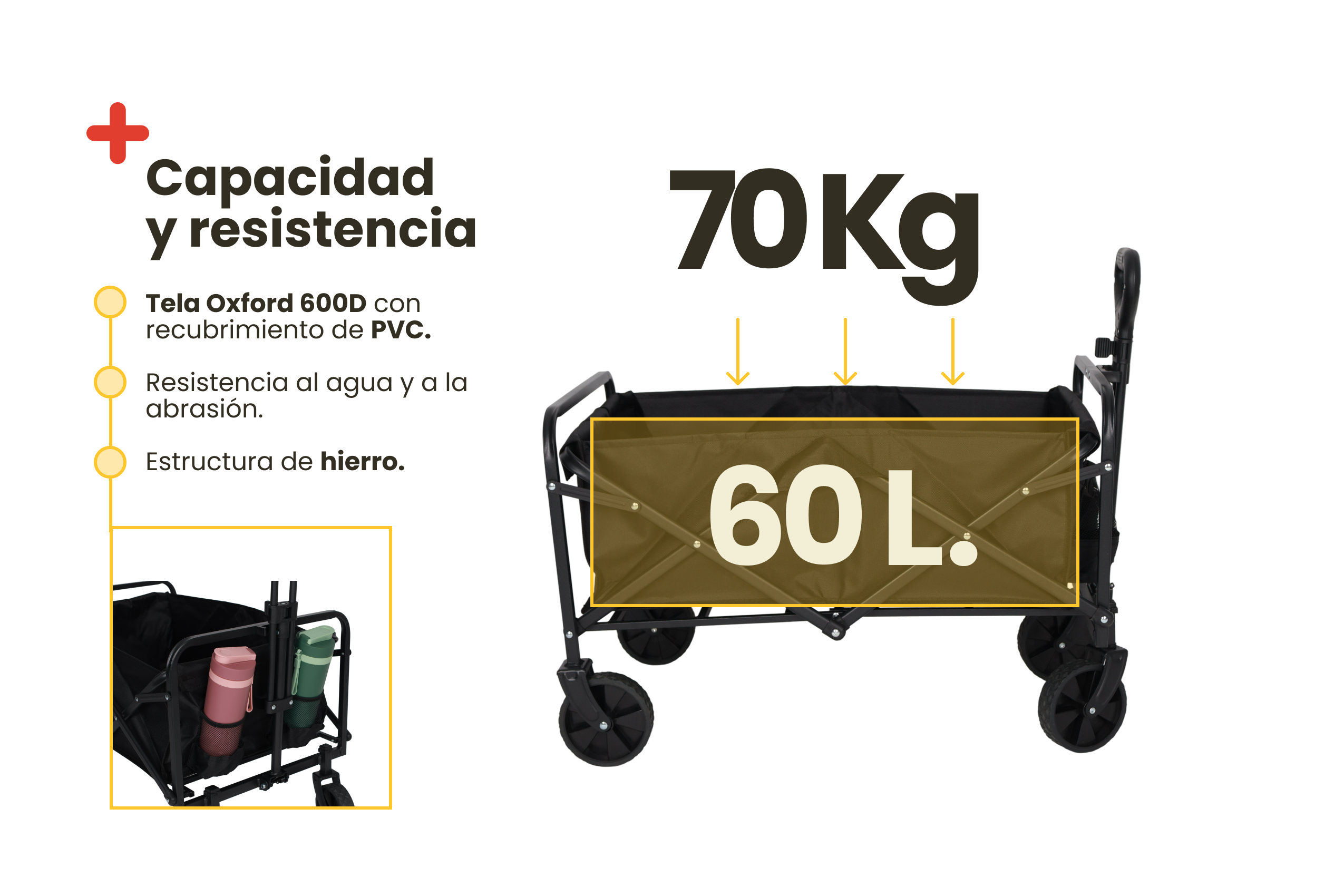 60L folding transport cart