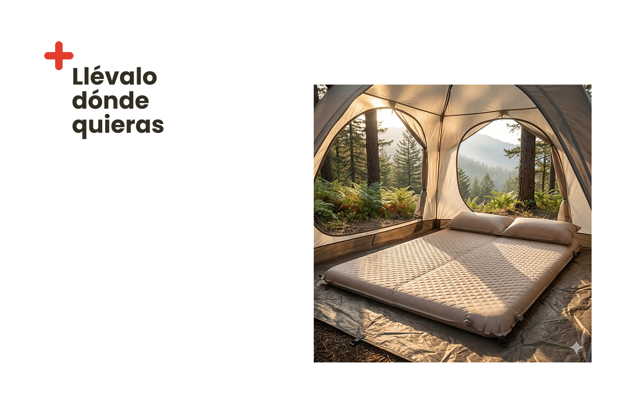 Double automatic inflating mattress